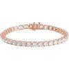 14K Rose 12 CTW Lab-Grown Diamond Line 7″ Bracelet