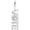 .03 Ct Natural Diamond Vote Pendant