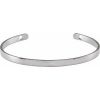 14K White Engravable Heart Pierced Cuff 7″ Bracelet