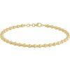 14K Yellow Beaded 7″ Bracelet