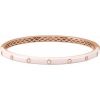 1/5 Ctw Natural Diamond Pink Enamel Bangle Bracelet