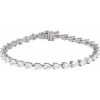 14K White 6 1/2 CTW Lab-Grown Diamond Line 7″ Bracelet