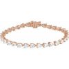 14K Rose 6 1/2 CTW Lab-Grown Diamond Line 7″ Bracelet