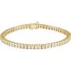 14K Yellow 4 CTW Lab-Grown Diamond Line 7 1/4″ Bracelet