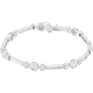 1 Ctw Natural Diamond Line Bracelet