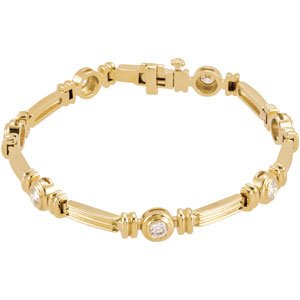 1 Ctw Natural Diamond Line Bracelet