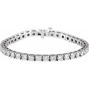 9 1/6 Ctw Natural Diamond Line Bracelet