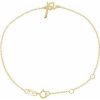 14K Yellow Initial P 6 1/2-7 1/2″ Bracelet