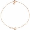 14K Rose Initial G 6 1/2-7 1/2″ Bracelet