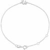 Platinum Initial U 6 1/2-7 1/2″ Bracelet