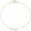 14K Yellow Initial U 6 1/2-7 1/2″ Bracelet