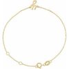 14K Yellow Initial Y 6 1/2-7 1/2″ Bracelet