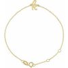 14K Yellow Initial K 6 1/2-7 1/2″ Bracelet