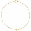 14K Yellow Initial C 6 1/2-7 1/2″ Bracelet