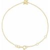 14K Yellow Initial Z 6 1/2-7 1/2″ Bracelet