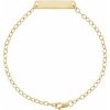 14K Yellow Engravable Bar 7″ Bracelet