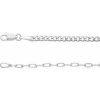 Sterling Silver 2.7 mm Curb & Paperclip-Style 7″ Chain