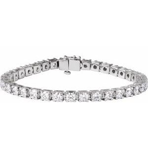 9 Ctw Lab-Grown Diamond Line Bracelet