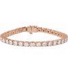 14K Rose 9 CTW Lab-Grown Diamond Link 7 1/4″ Bracelet