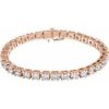 14K Rose 10 CTW Lab-Grown Diamond Link 7 1/4″ Bracelet