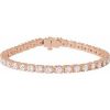 14K Rose 7 CTW Lab-Grown Diamond Link 7 1/4″ Bracelet