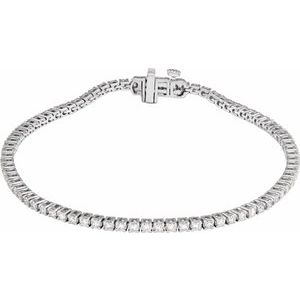 2 Ctw Lab-Grown Diamond Line Bracelet