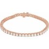 14K Rose 6 CTW Lab-Grown Diamond Line 7″ Bracelet