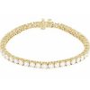 14K Yellow 8 CTW Lab-Grown Diamond Line 7″ Bracelet