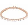 14K Rose 8 CTW Lab-Grown Diamond Line 7″ Bracelet