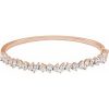 14K Rose 4 1/5 CTW Lab-Grown Diamond Bangle 7″ Bracelet