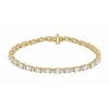 14K Yellow 5 1/2 CTW Lab-Grown Diamond Line 7″ Bracelet