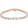 14K Rose 4 5/8 CTW Lab-Grown Diamond Line 7″ Bracelet