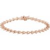 14K Rose 4.7×3.3 mm Pear Line 7″ Bracelet Mounting