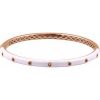 14K Rose 1.9 mm Round Pink Enamel Bangle 7″ Bracelet Mounting