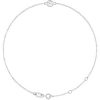 14K White 4 mm Round Bezel-Set 6 1/2-7 1/2″ Bracelet Mounting