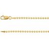 14K Yellow 2 mm Hollow Bead 24″ Chain