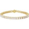 14K Yellow 10 1/2 CTW Lab-Grown Diamond Line 7″ Bracelet