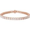 14K Rose 10 1/2 CTW Lab-Grown Diamond Line 7″ Bracelet