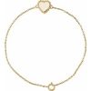 14K Yellow Heart 7″ Bracelet