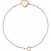 14K Rose Heart 7″ Bracelet