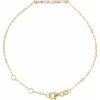 14K Yellow 1/3 CTW Natural Diamond Five-Stone Bar 6-7 1/2″ Link Bracelet