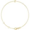 14K Yellow Sans Serif Initial Z 6 1/2-7 1/2″ Bracelet