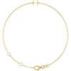 14K Yellow Sans Serif Initial H 6 1/2-7 1/2″ Bracelet