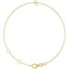 14K Yellow Sans Serif Initial L 6 1/2-7 1/2″ Bracelet