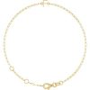 14K Yellow Sans Serif Initial F 6 1/2-7 1/2″ Bracelet