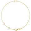 14K Yellow Sans Serif Initial P 6 1/2-7 1/2″ Bracelet