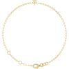 14K Yellow Sans Serif Initial T 6 1/2-7 1/2″ Bracelet