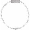 14K White Reversible Love Braille 7″ Bracelet