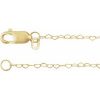 14K Yellow .8 mm Heart 7″ Chain