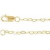 14K Yellow 1.9 mm Heart 7″ Chain